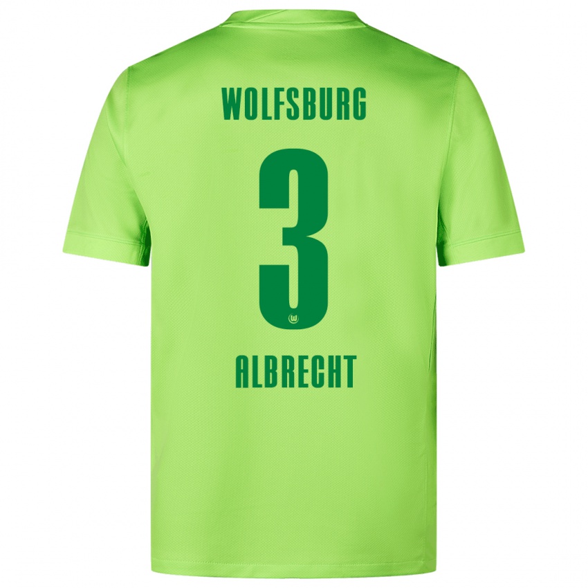 Niño Camiseta Ben Albrecht #3 Verde Fluorescente 1ª Equipación 2024/25 La Camisa Chile