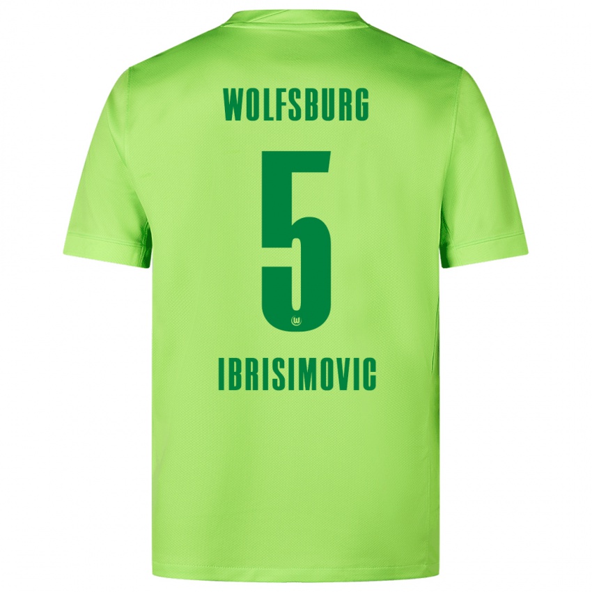 Niño Camiseta Amar Ibrisimovic #5 Verde Fluorescente 1ª Equipación 2024/25 La Camisa Chile