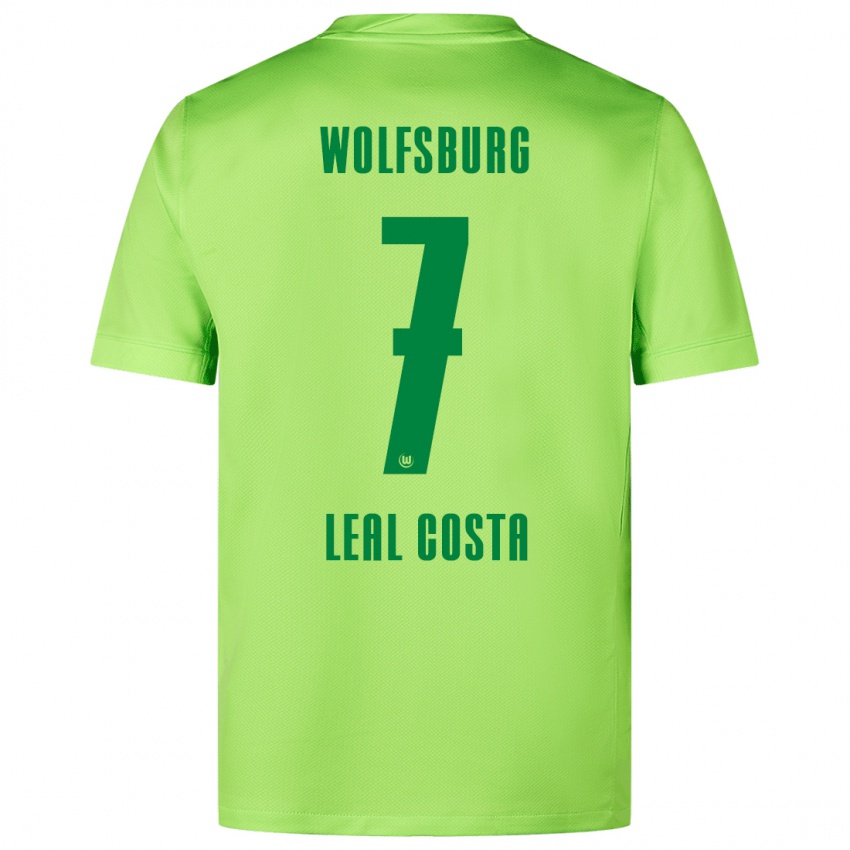 Niño Camiseta David Leal Costa #7 Verde Fluorescente 1ª Equipación 2024/25 La Camisa Chile