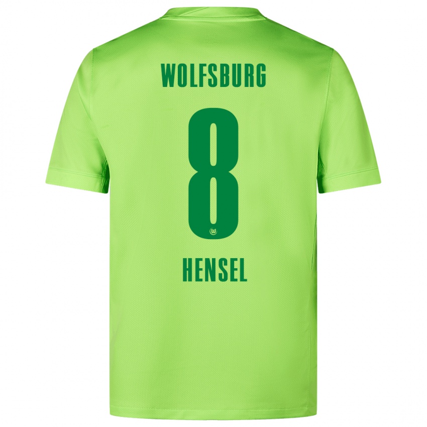 Niño Camiseta Pharell Hensel #8 Verde Fluorescente 1ª Equipación 2024/25 La Camisa Chile