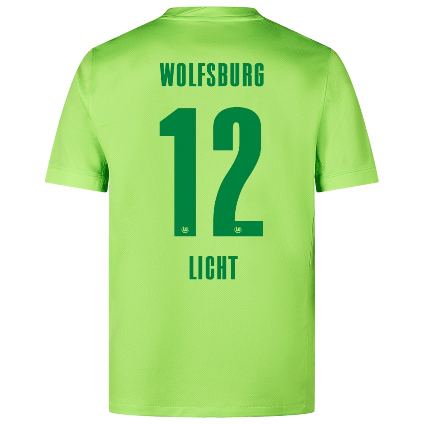 Niño Camiseta Philipp Licht #12 Verde Fluorescente 1ª Equipación 2024/25 La Camisa Chile