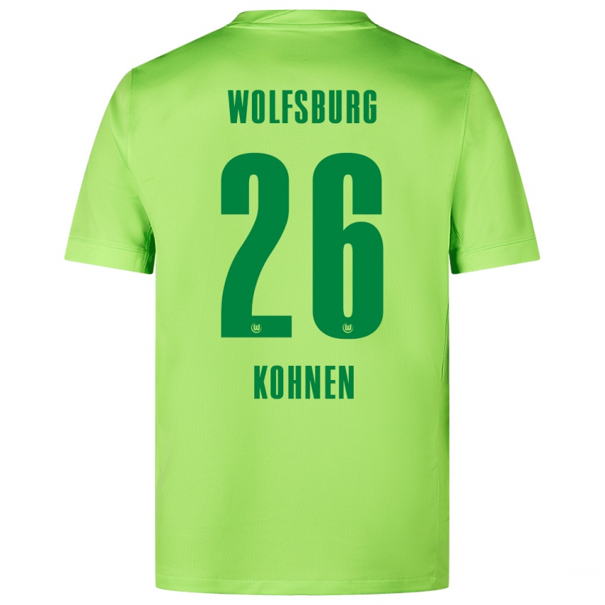 Niño Camiseta Ben Kohnen #26 Verde Fluorescente 1ª Equipación 2024/25 La Camisa Chile