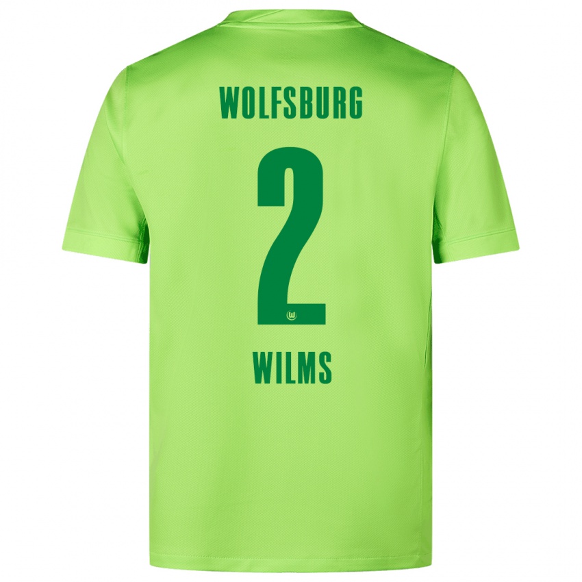 Niño Camiseta Lynn Wilms #2 Verde Fluorescente 1ª Equipación 2024/25 La Camisa Chile