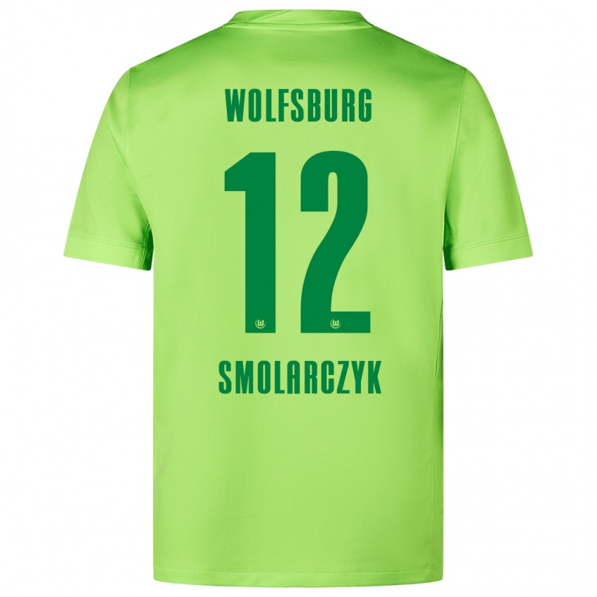 Niño Camiseta Nelly Smolarczyk #12 Verde Fluorescente 1ª Equipación 2024/25 La Camisa Chile