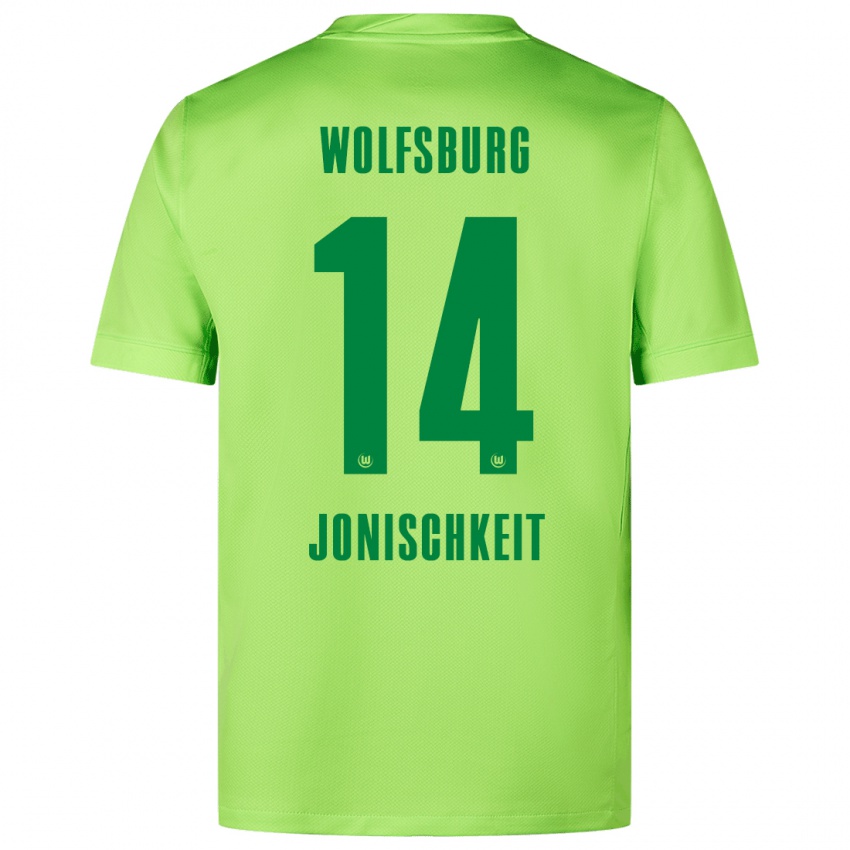 Niño Camiseta Jamal Jonischkeit #14 Verde Fluorescente 1ª Equipación 2024/25 La Camisa Chile