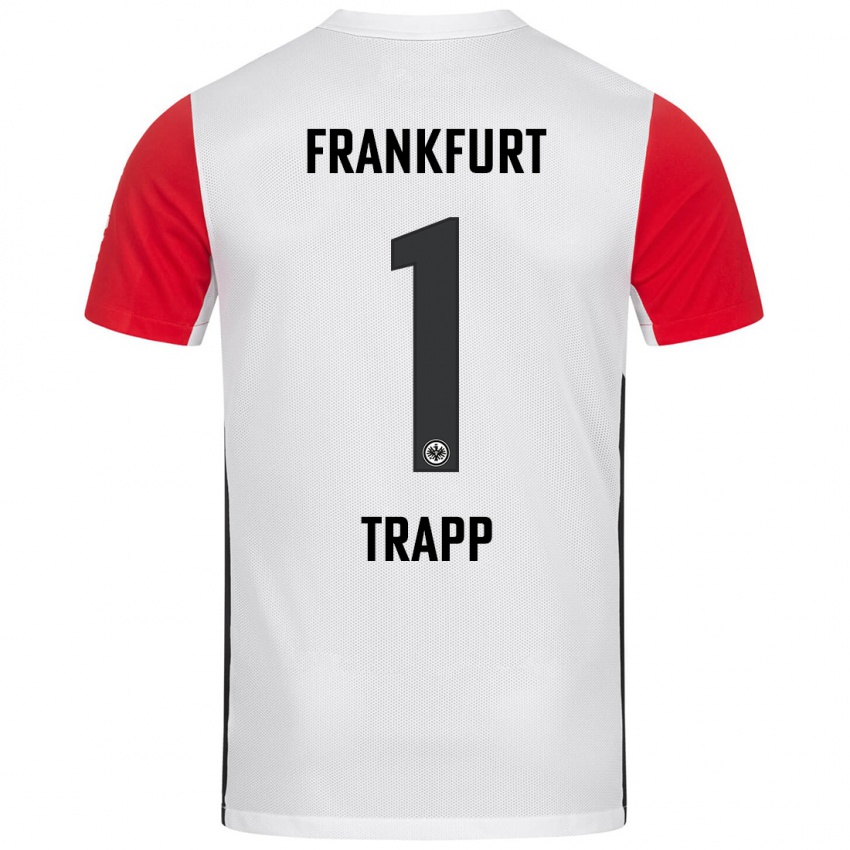 Niño Camiseta Kevin Trapp #1 Blanco Rojo 1ª Equipación 2024/25 La Camisa Chile