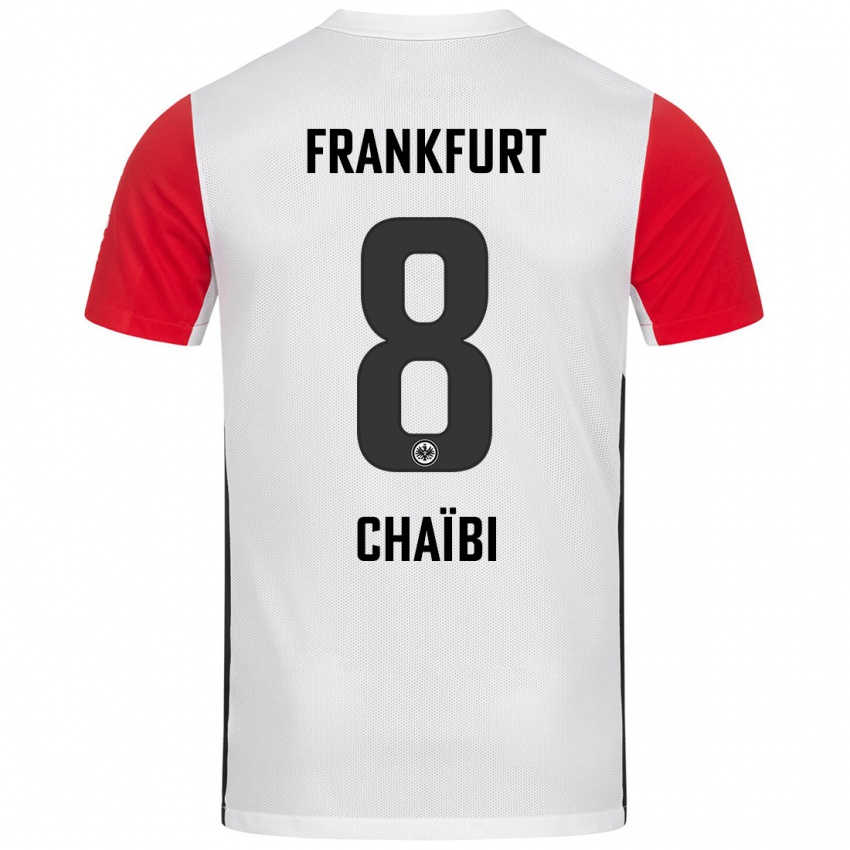 Niño Camiseta Farès Chaïbi #8 Blanco Rojo 1ª Equipación 2024/25 La Camisa Chile