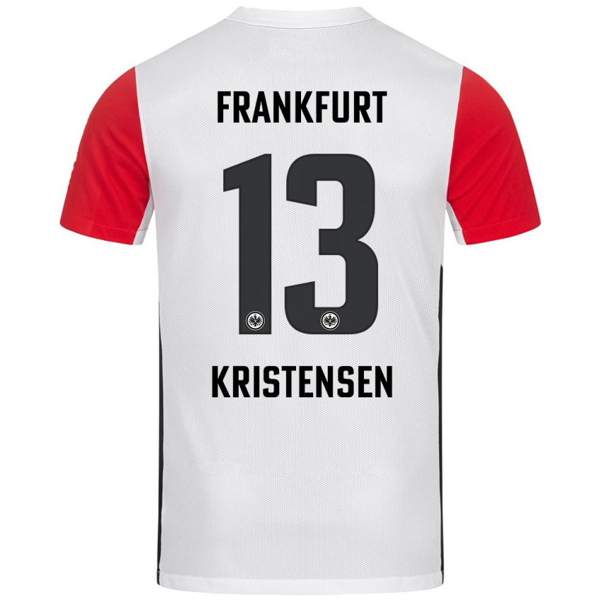 Niño Camiseta Rasmus Kristensen #13 Blanco Rojo 1ª Equipación 2024/25 La Camisa Chile