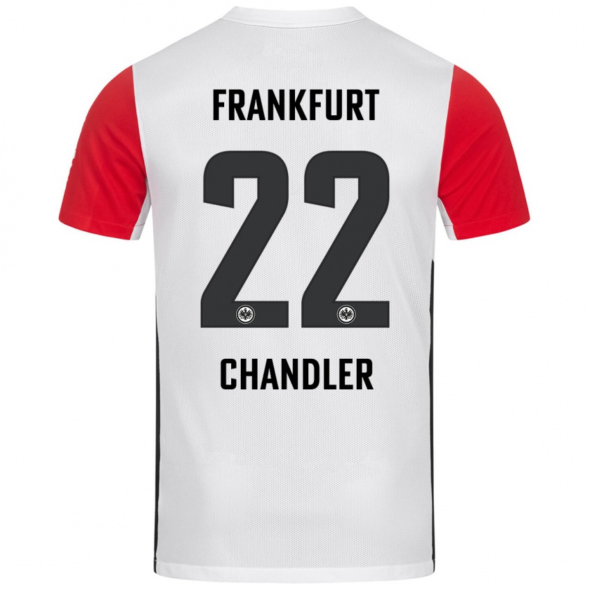 Niño Camiseta Timothy Chandler #22 Blanco Rojo 1ª Equipación 2024/25 La Camisa Chile