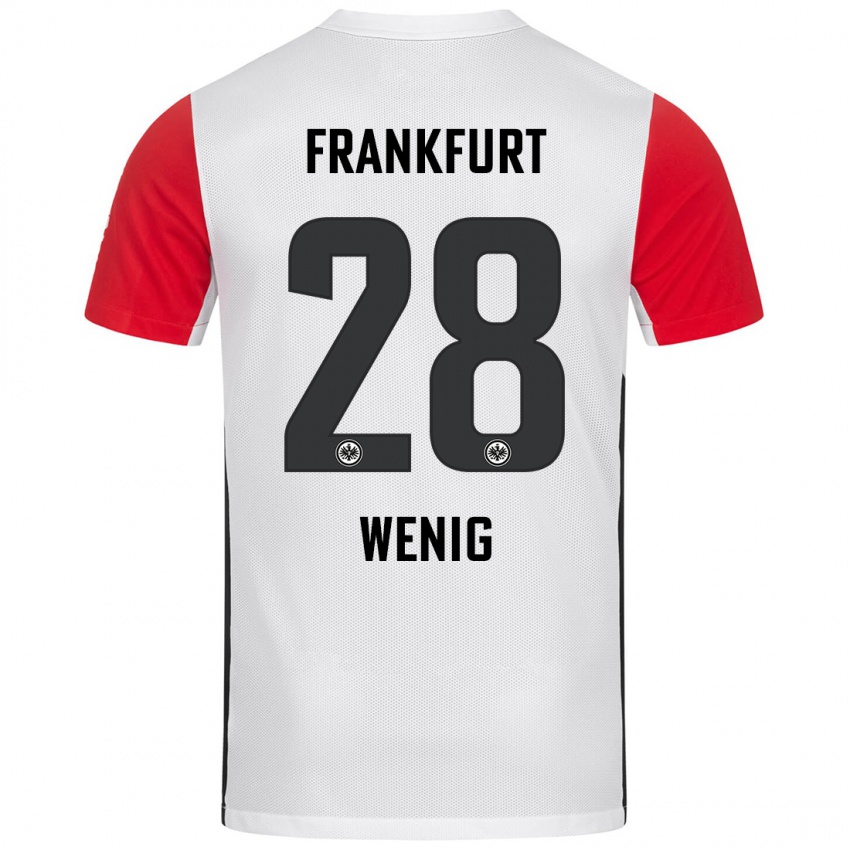 Niño Camiseta Marcel Wenig #28 Blanco Rojo 1ª Equipación 2024/25 La Camisa Chile