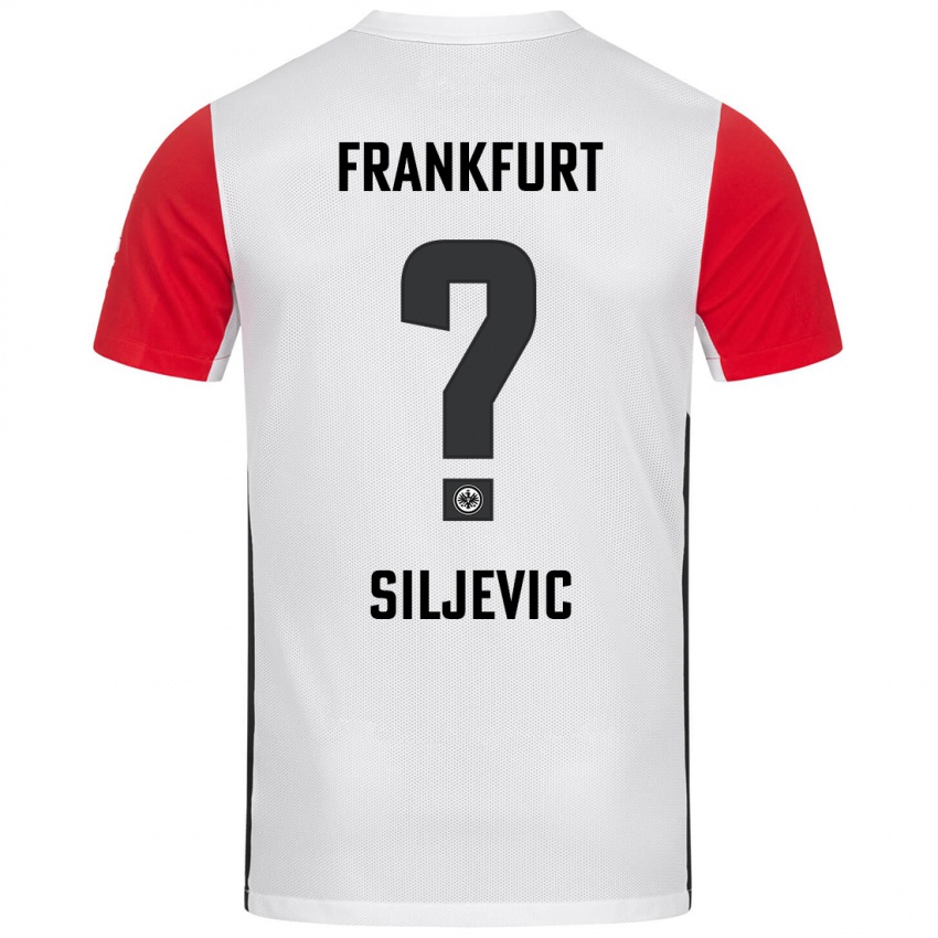 Niño Camiseta Amil Siljevic #0 Blanco Rojo 1ª Equipación 2024/25 La Camisa Chile