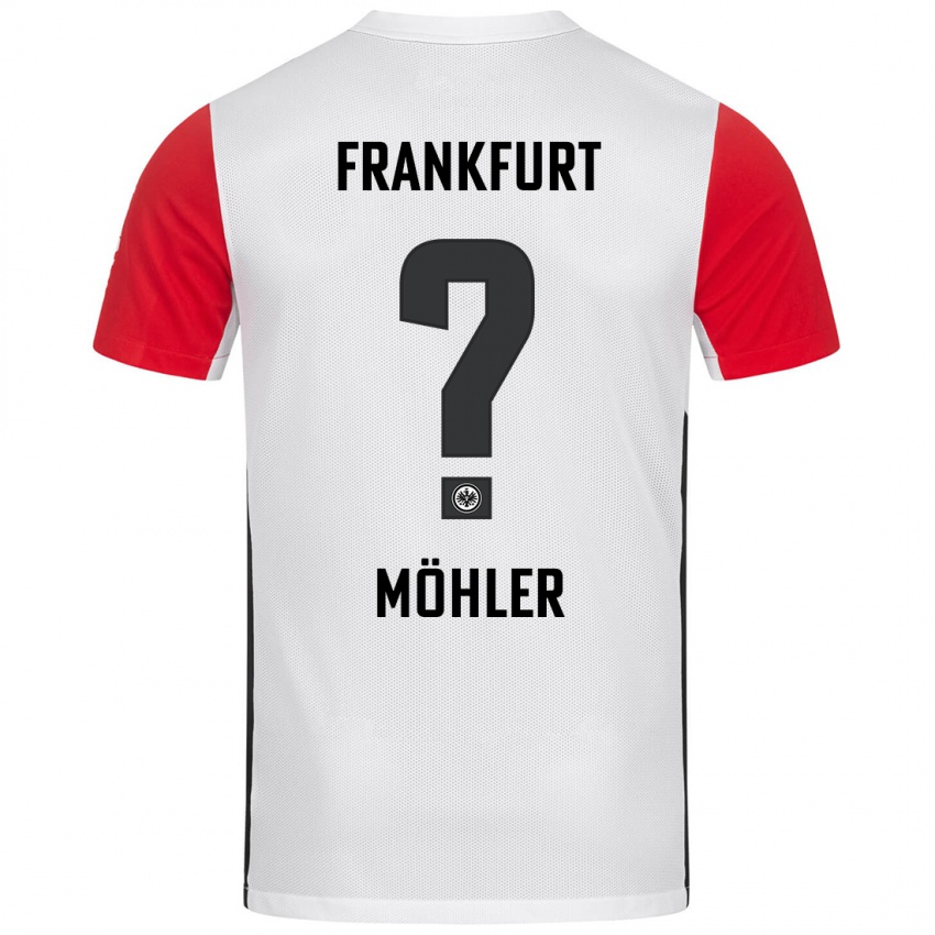 Niño Camiseta Emil Möhler #0 Blanco Rojo 1ª Equipación 2024/25 La Camisa Chile