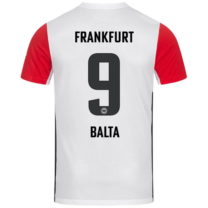 Niño Camiseta Sahin Balta #9 Blanco Rojo 1ª Equipación 2024/25 La Camisa Chile