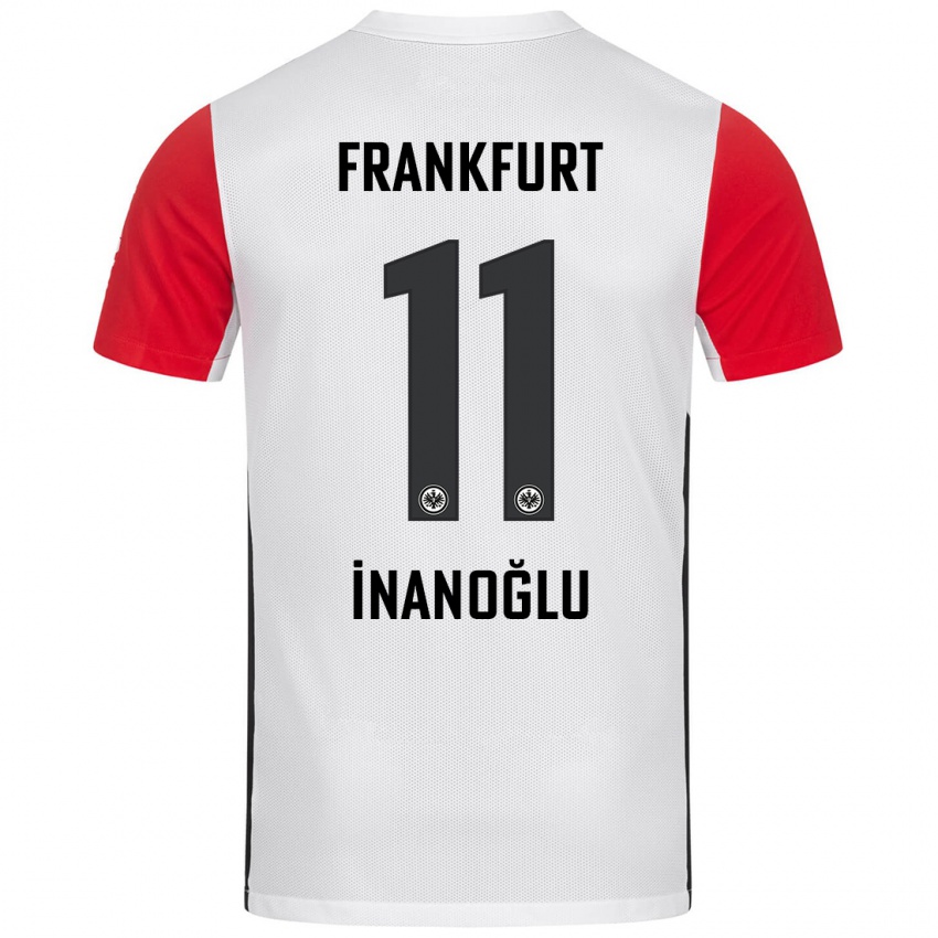 Niño Camiseta Kaan İnanoğlu #11 Blanco Rojo 1ª Equipación 2024/25 La Camisa Chile