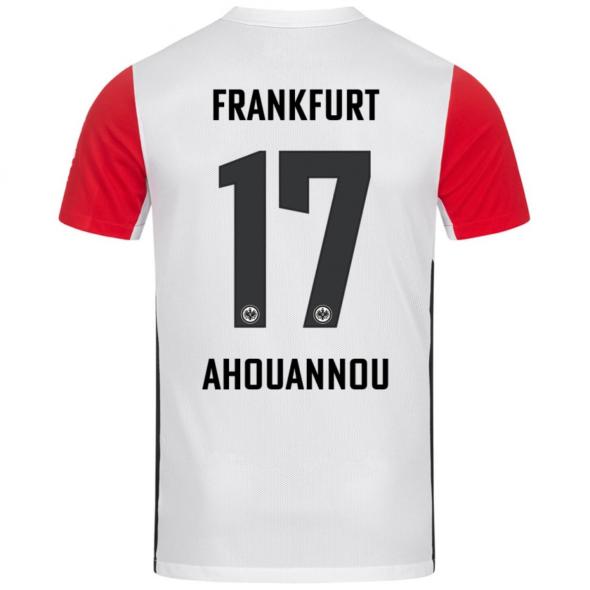 Niño Camiseta Yannis Ahouannou #17 Blanco Rojo 1ª Equipación 2024/25 La Camisa Chile