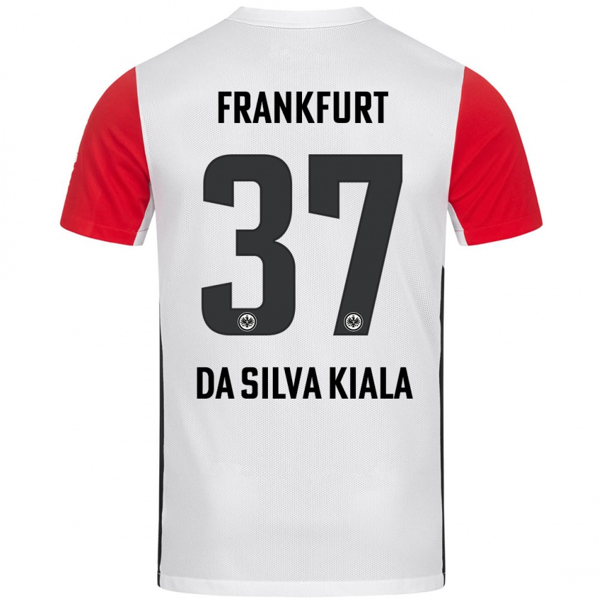 Niño Camiseta Joel Da Silva Kiala #37 Blanco Rojo 1ª Equipación 2024/25 La Camisa Chile