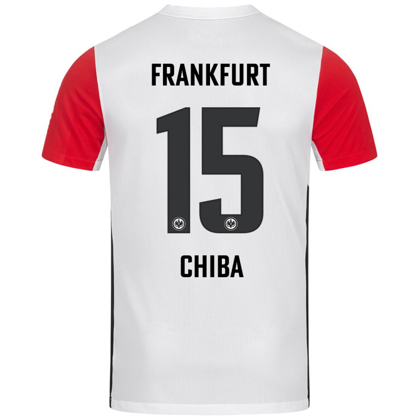 Niño Camiseta Remina Chiba #15 Blanco Rojo 1ª Equipación 2024/25 La Camisa Chile