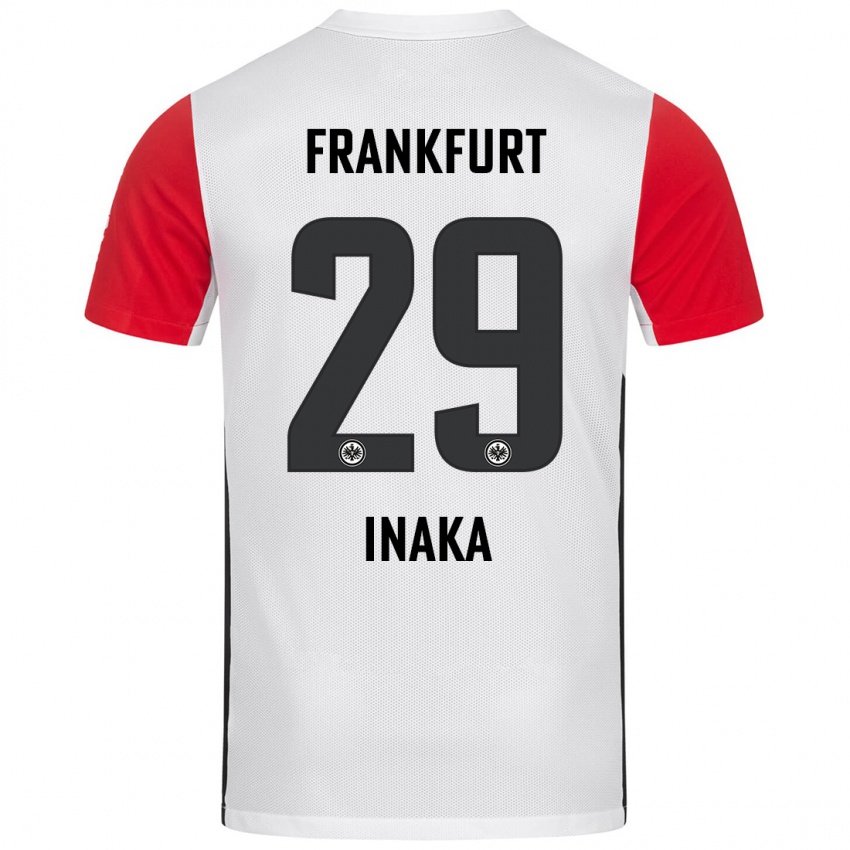 Niño Camiseta Arthur Inaka #29 Blanco Rojo 1ª Equipación 2024/25 La Camisa Chile