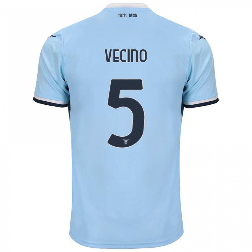 Niño Camiseta Matías Vecino #5 Azul 1ª Equipación 2024/25 La Camisa Chile