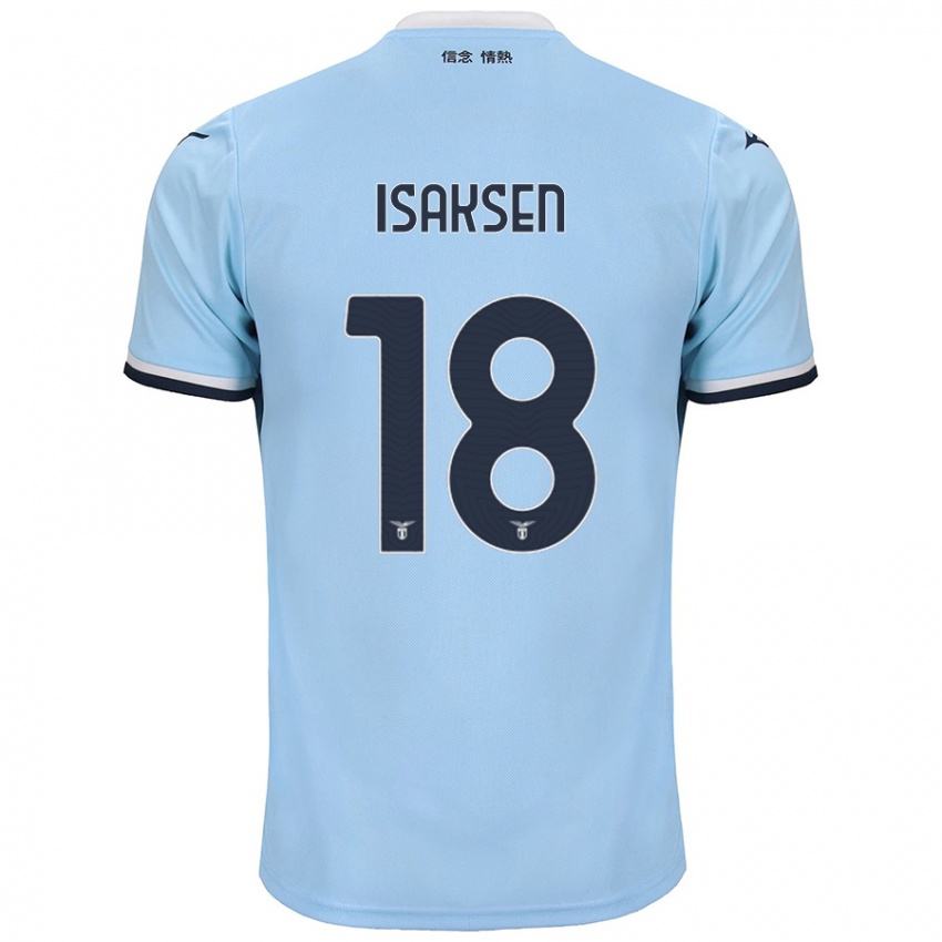 Niño Camiseta Gustav Isaksen #18 Azul 1ª Equipación 2024/25 La Camisa Chile