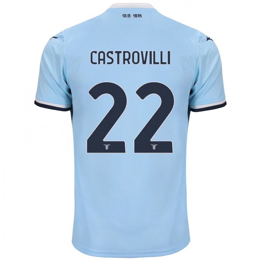 Niño Camiseta Gaetano Castrovilli #22 Azul 1ª Equipación 2024/25 La Camisa Chile