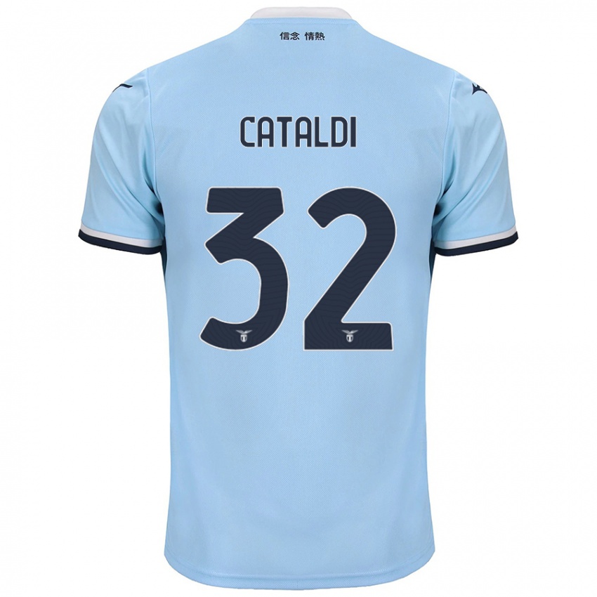 Niño Camiseta Danilo Cataldi #32 Azul 1ª Equipación 2024/25 La Camisa Chile