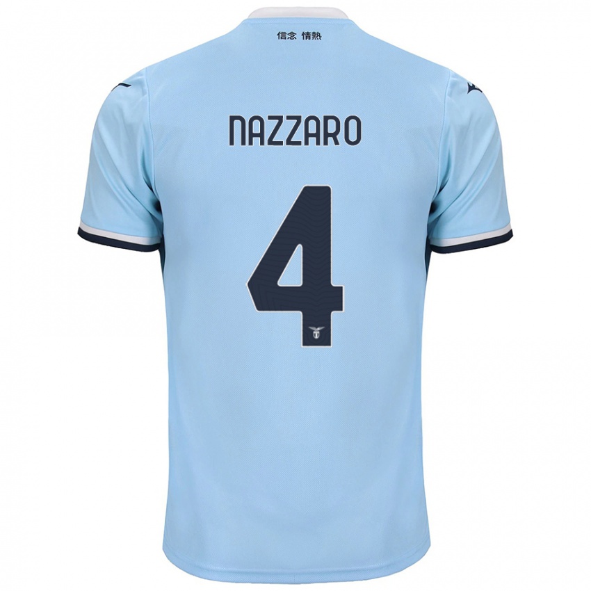 Niño Camiseta Marco Nazzaro #4 Azul 1ª Equipación 2024/25 La Camisa Chile