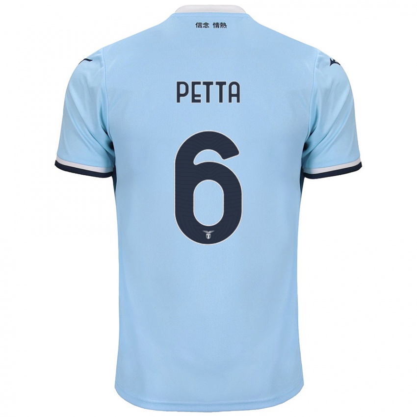 Niño Camiseta Andrea Petta #6 Azul 1ª Equipación 2024/25 La Camisa Chile