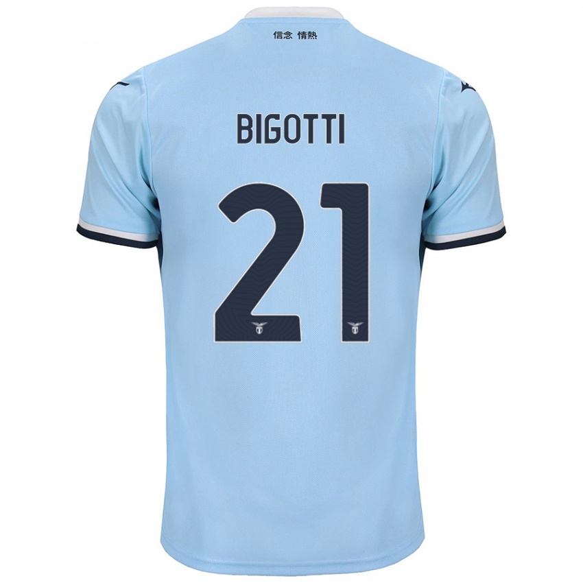 Niño Camiseta Massimo Bigotti #21 Azul 1ª Equipación 2024/25 La Camisa Chile