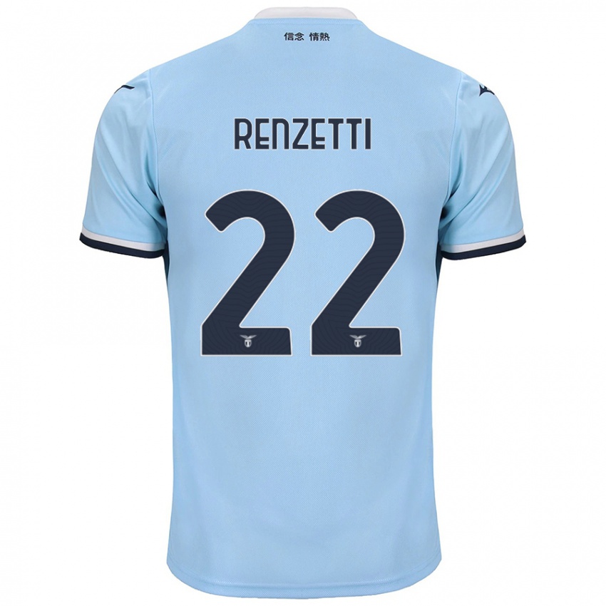 Niño Camiseta Davide Renzetti #22 Azul 1ª Equipación 2024/25 La Camisa Chile