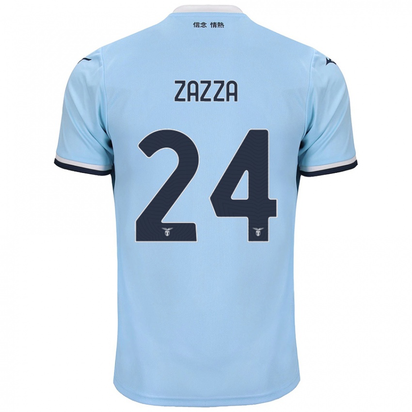 Niño Camiseta Matteo Zazza #24 Azul 1ª Equipación 2024/25 La Camisa Chile