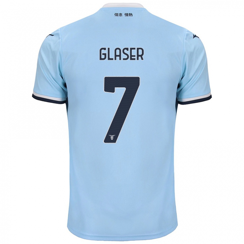 Niño Camiseta Julia Glaser #7 Azul 1ª Equipación 2024/25 La Camisa Chile