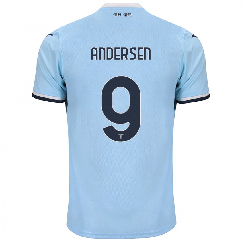 Niño Camiseta Signe Holt Andersen #9 Azul 1ª Equipación 2024/25 La Camisa Chile