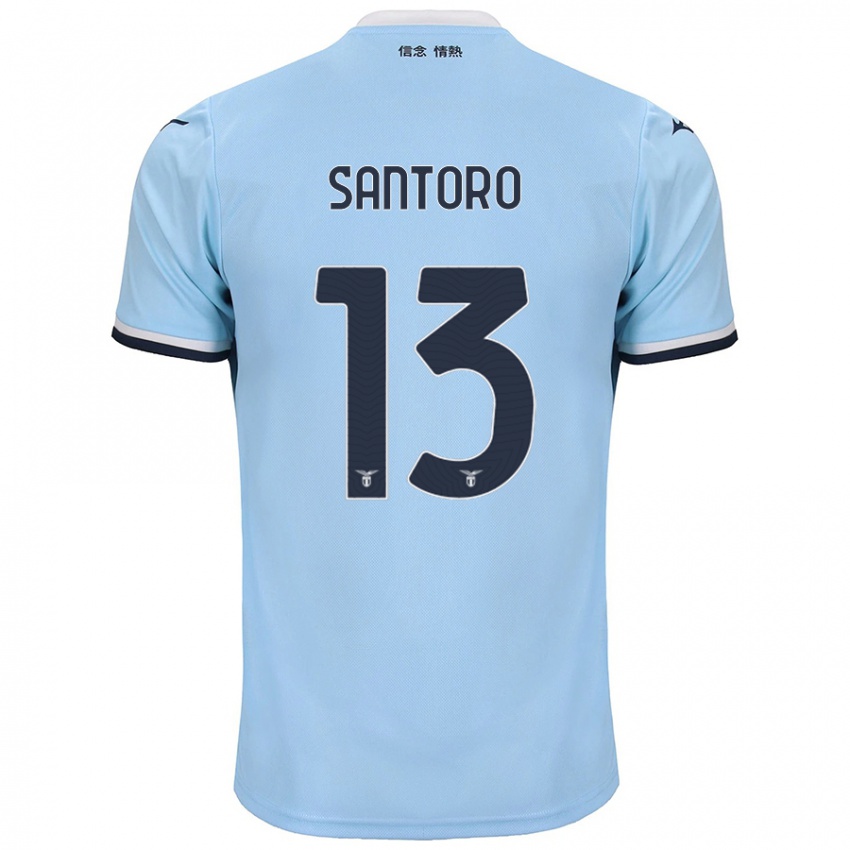 Niño Camiseta Martina Santoro #13 Azul 1ª Equipación 2024/25 La Camisa Chile