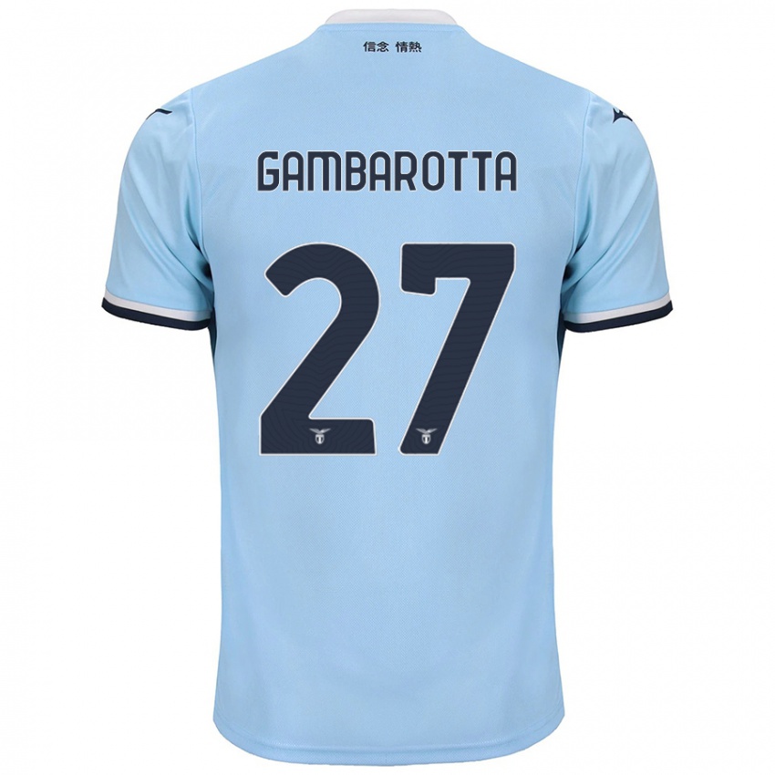 Niño Camiseta Margot Gambarotta #27 Azul 1ª Equipación 2024/25 La Camisa Chile