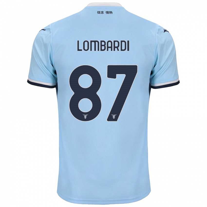 Niño Camiseta Cristiano Lombardi #87 Azul 1ª Equipación 2024/25 La Camisa Chile