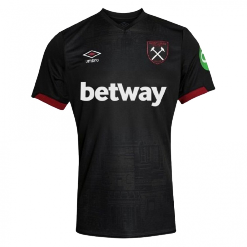 Niño Camiseta Danny Ings #18 Negro Blanco 2ª Equipación 2024/25 La Camisa Chile