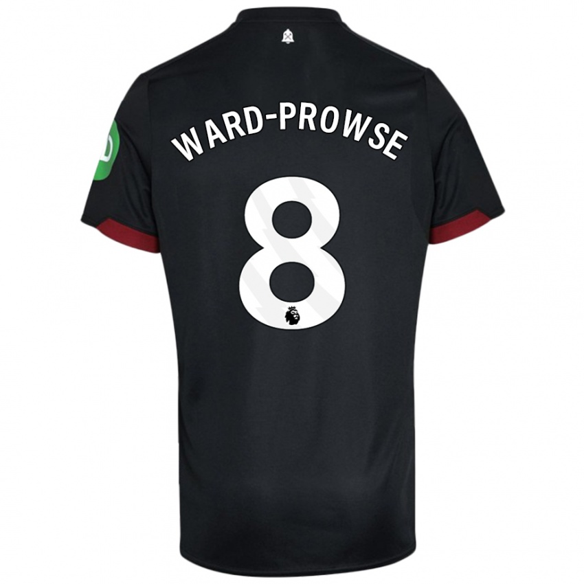 Niño Camiseta James Ward-Prowse #8 Negro Blanco 2ª Equipación 2024/25 La Camisa Chile