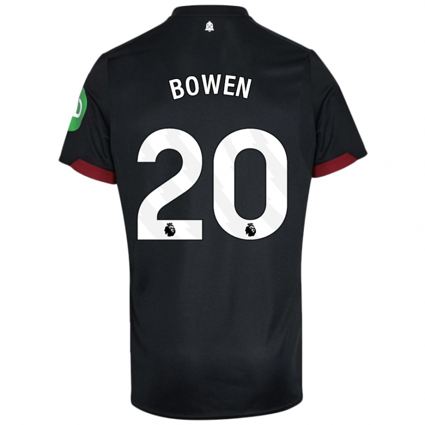 Niño Camiseta Jarrod Bowen #20 Negro Blanco 2ª Equipación 2024/25 La Camisa Chile