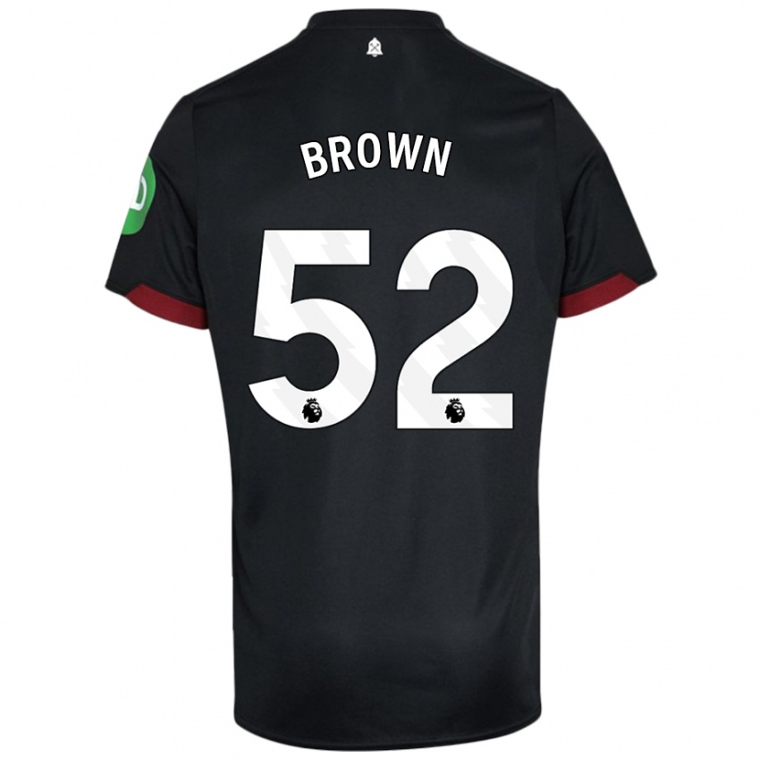 Niño Camiseta Luis Brown #52 Negro Blanco 2ª Equipación 2024/25 La Camisa Chile