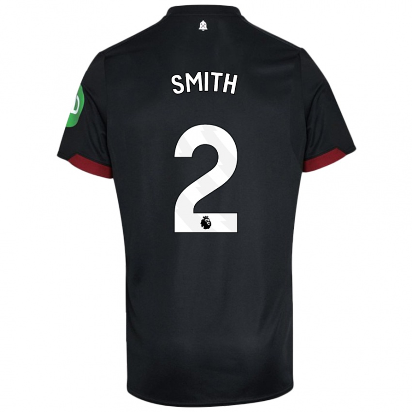 Niño Camiseta Kirsty Smith #2 Negro Blanco 2ª Equipación 2024/25 La Camisa Chile