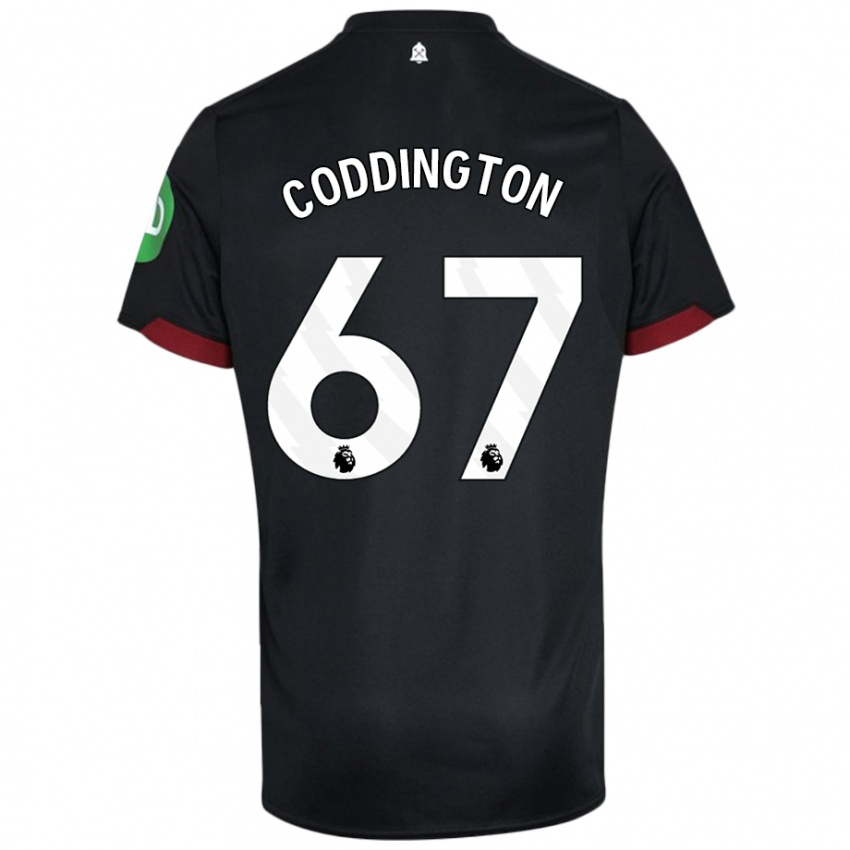 Niño Camiseta Remy Coddington #67 Negro Blanco 2ª Equipación 2024/25 La Camisa Chile