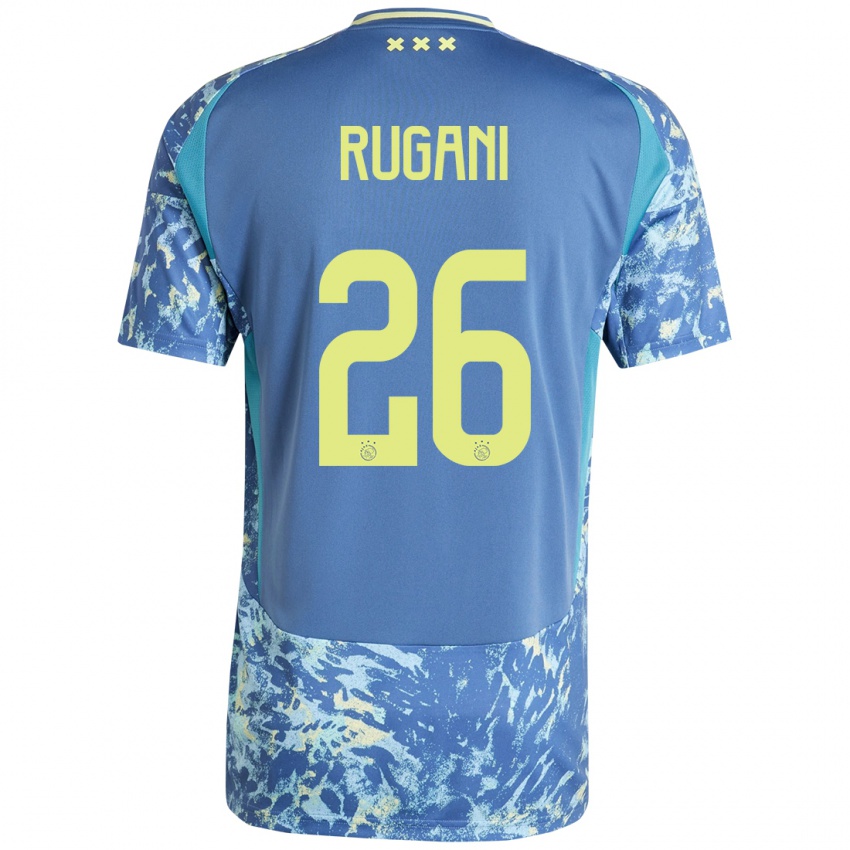 Niño Camiseta Daniele Rugani #26 Gris Azul Amarillo 2ª Equipación 2024/25 La Camisa Chile