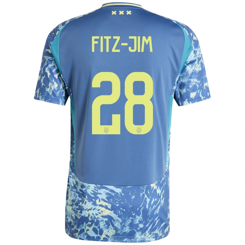 Niño Camiseta Kian Fitz-Jim #28 Gris Azul Amarillo 2ª Equipación 2024/25 La Camisa Chile