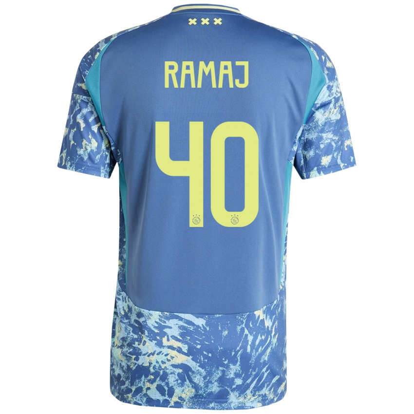 Niño Camiseta Diant Ramaj #40 Gris Azul Amarillo 2ª Equipación 2024/25 La Camisa Chile