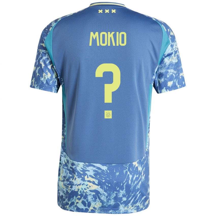 Niño Camiseta Jorthy Mokio #0 Gris Azul Amarillo 2ª Equipación 2024/25 La Camisa Chile