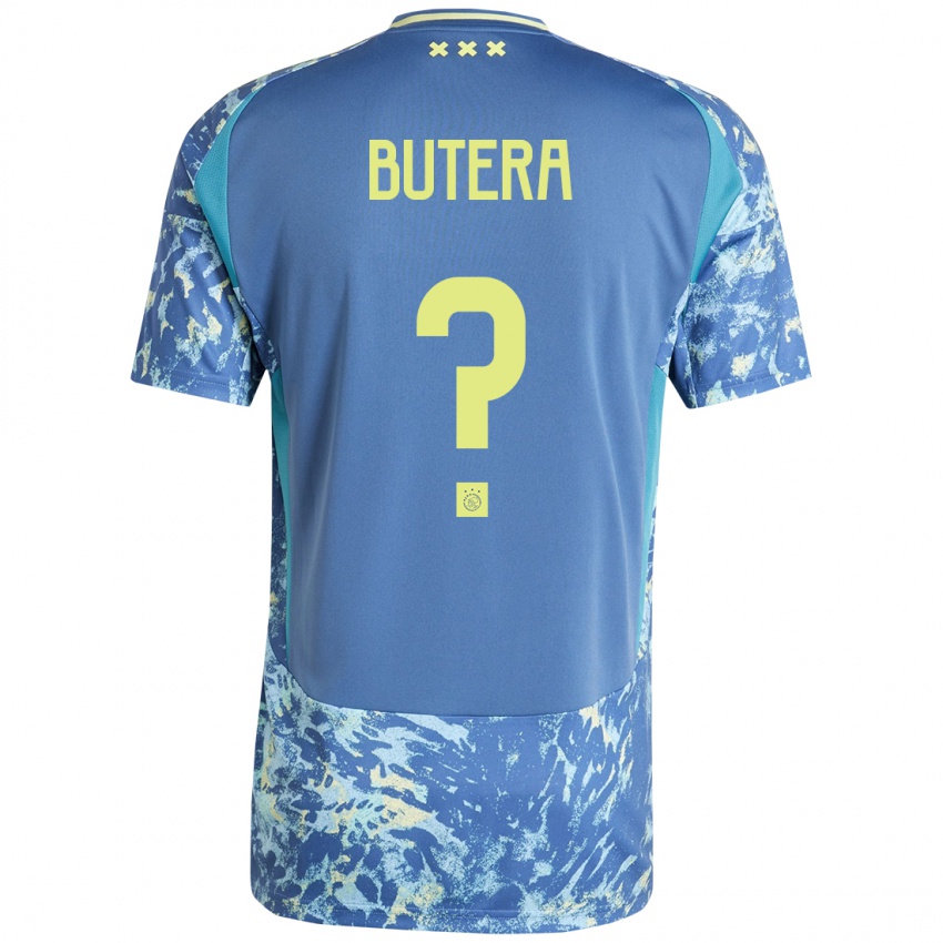 Niño Camiseta Ethan Butera #0 Gris Azul Amarillo 2ª Equipación 2024/25 La Camisa Chile