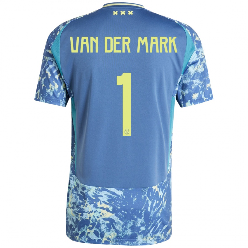 Niño Camiseta Jesper Van Der Mark #1 Gris Azul Amarillo 2ª Equipación 2024/25 La Camisa Chile