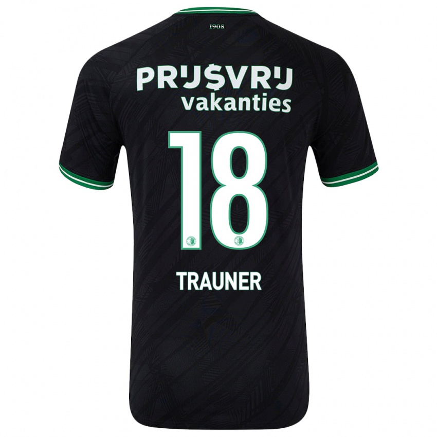 Niño Camiseta Gernot Trauner #18 Negro Verde 2ª Equipación 2024/25 La Camisa Chile