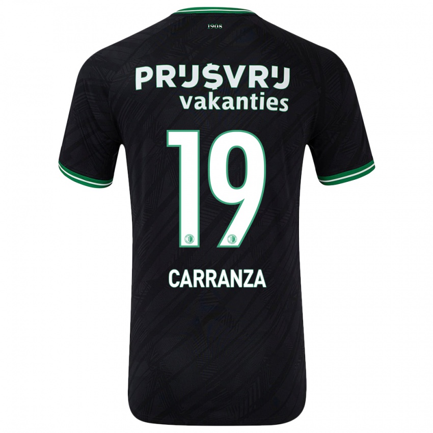 Niño Camiseta Julián Carranza #19 Negro Verde 2ª Equipación 2024/25 La Camisa Chile